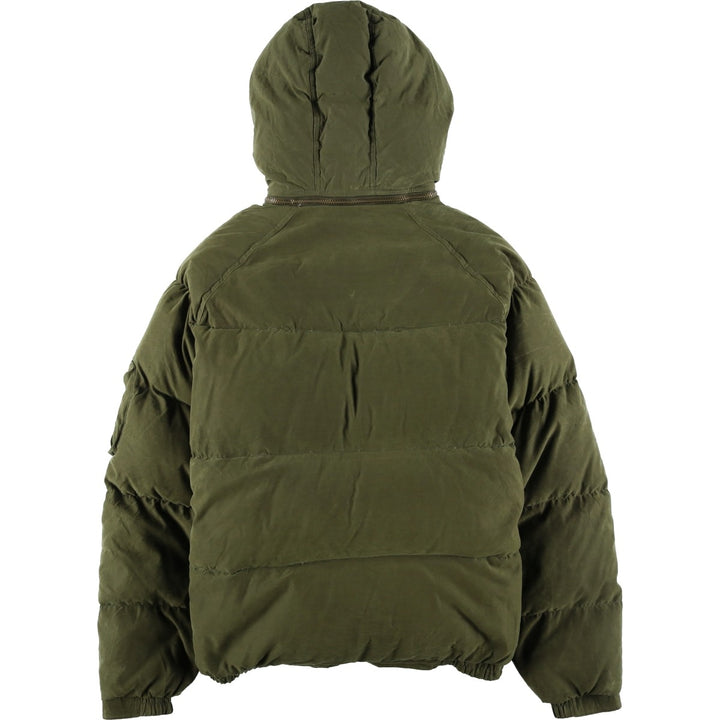 90s-00'S WOOLRICH Goose Down Parka, Men's XL polyester Khaki type Vintage Second Hand