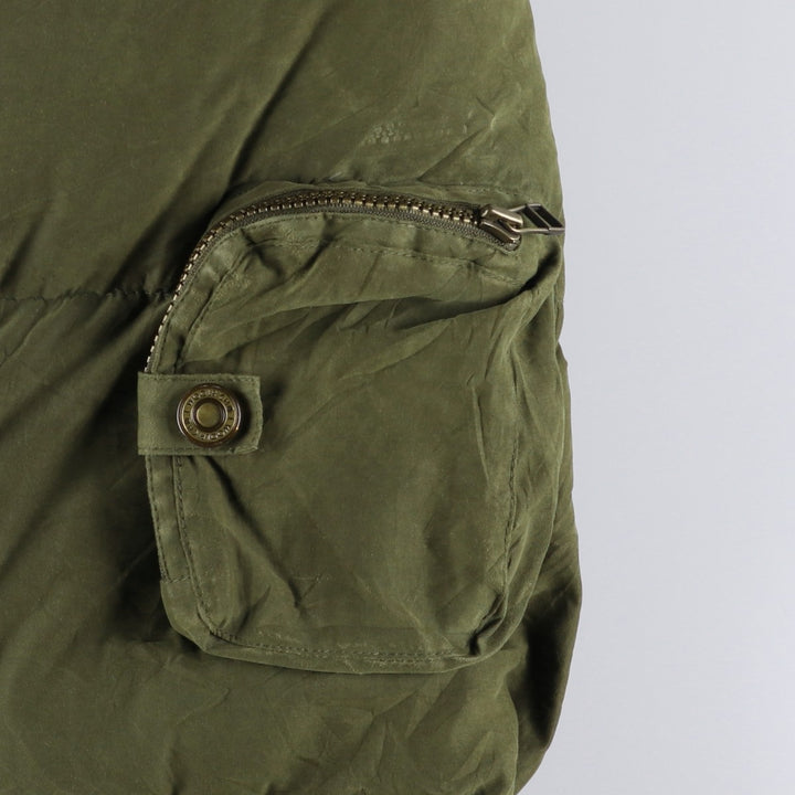 90s-00'S WOOLRICH Goose Down Parka, Men's XL polyester Khaki type Vintage Second Hand