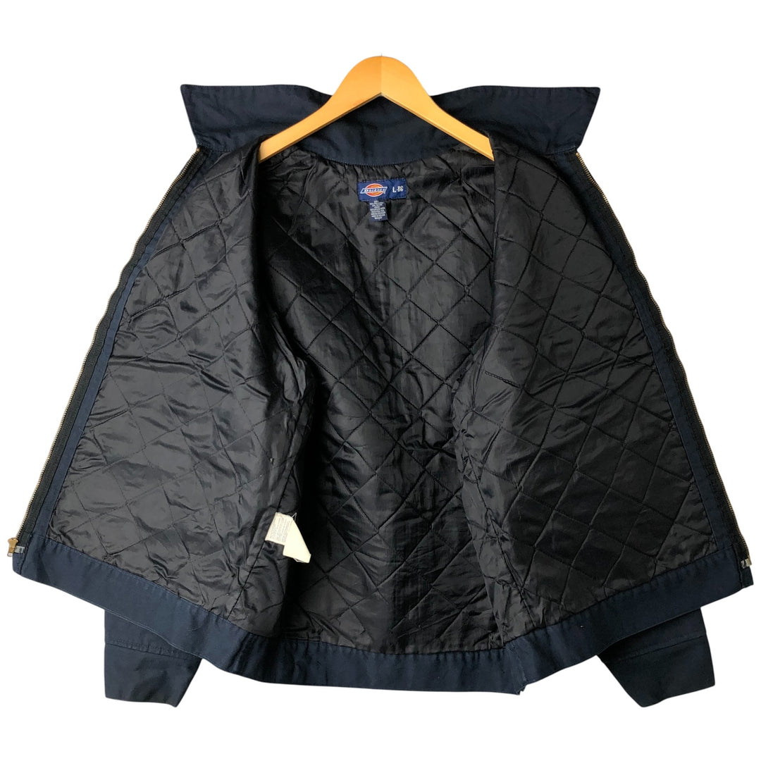 Dickies padded work jacket, men's size L polyester black type Vintage Second Hand