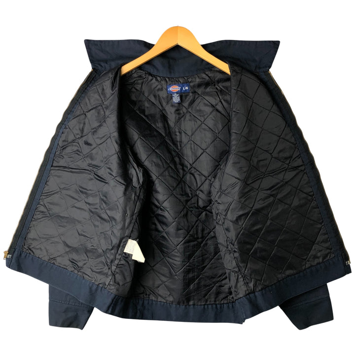 Dickies padded work jacket, men's size L polyester black type Vintage Second Hand