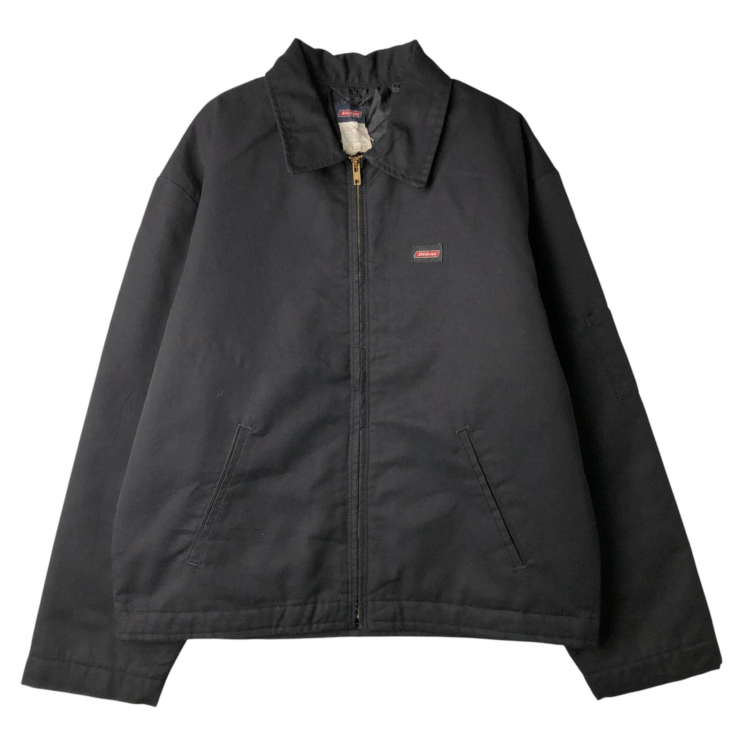 Dickies padded work jacket, men's size L polyester black type Vintage Second Hand