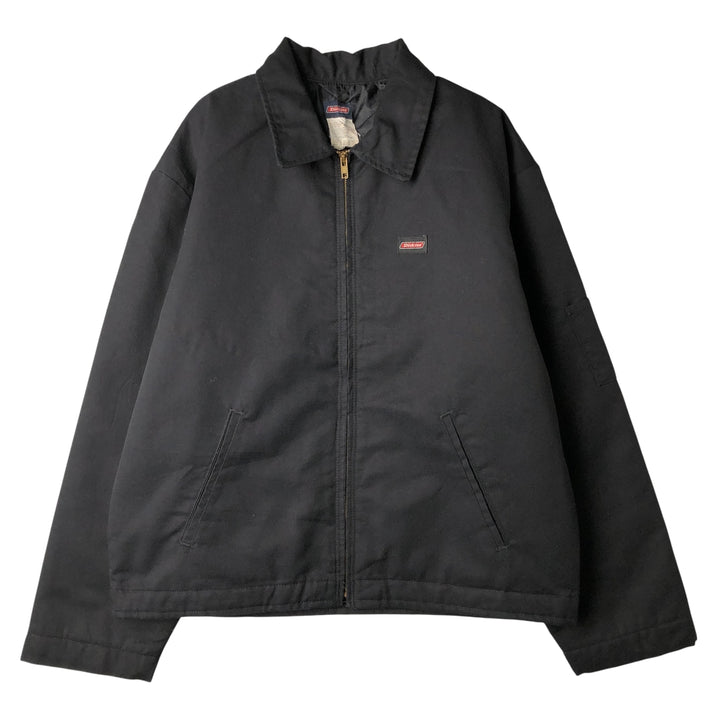 Dickies padded work jacket, men's size L polyester black type Vintage Second Hand