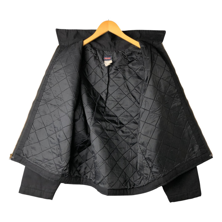 Dickies padded work jacket, men's size L polyester black type Vintage Second Hand