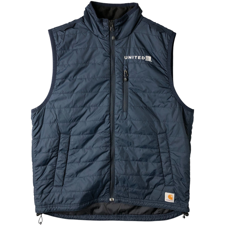 Carhartt padded vest, men's size L unclear navy blue type Vintage Second Hand