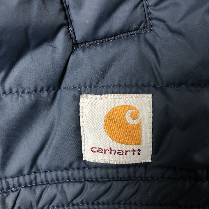Carhartt padded vest, men's size L unclear navy blue type Vintage Second Hand