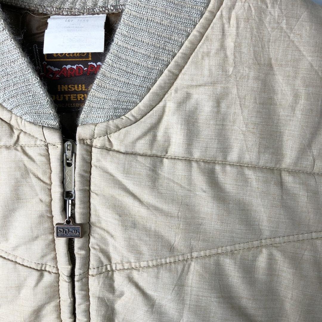 Vintage 70s-80'S Walls Blizzard-Pruf padded vest, size L, men's unclear brown type Vintage Second Hand
