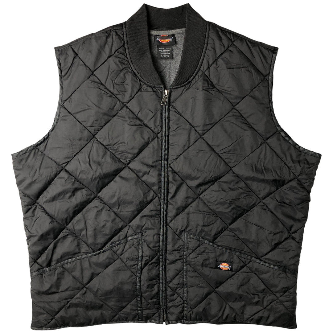Dickies Quilted Vest, Men's Size XL Nylon black type Vintage Second Hand