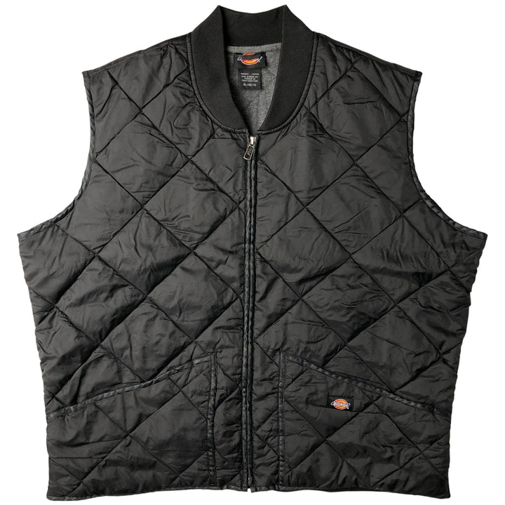 Dickies Quilted Vest, Men's Size XL Nylon black type Vintage Second Hand