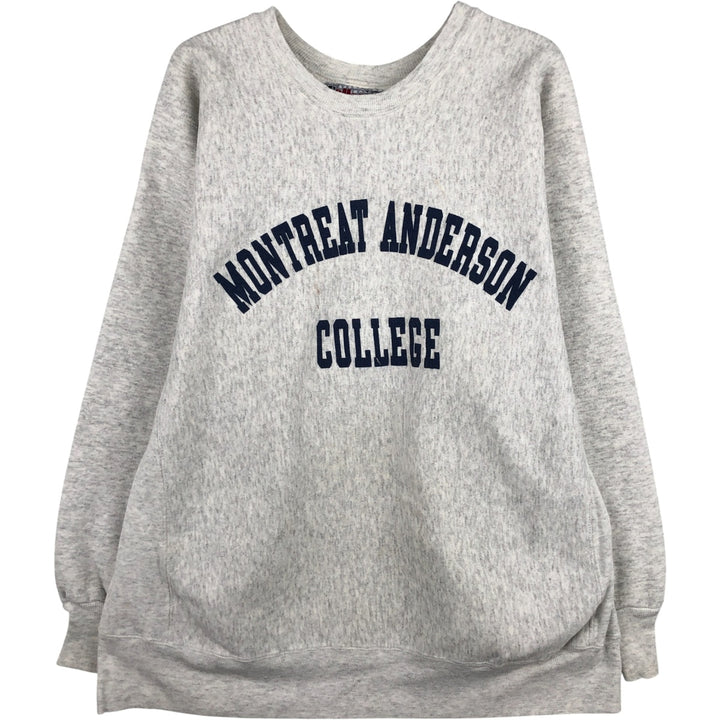 College House College Sweatshirt, Men's Size XL cotton gray type Vintage Second Hand