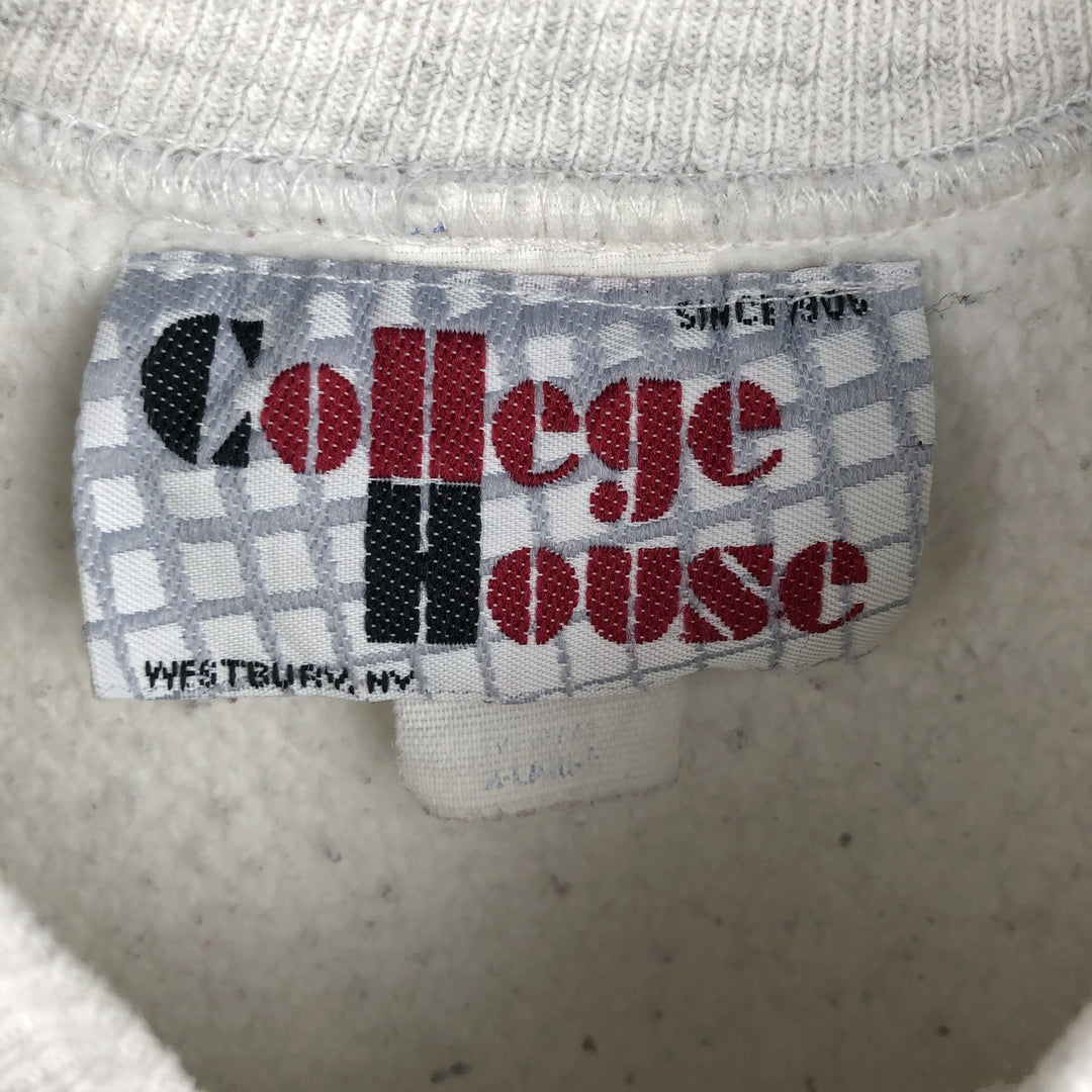 College House College Sweatshirt, Men's Size XL cotton gray type Vintage Second Hand