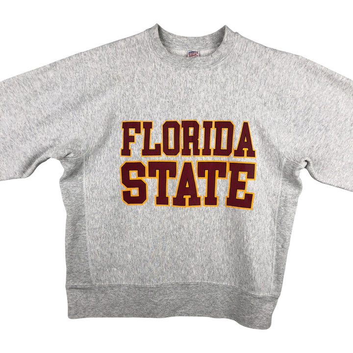 Vintage 90'S SOFFE SUPER SWEATS college sweatshirt, made in the USA, size L, men's cotton gray type Vintage Second Hand