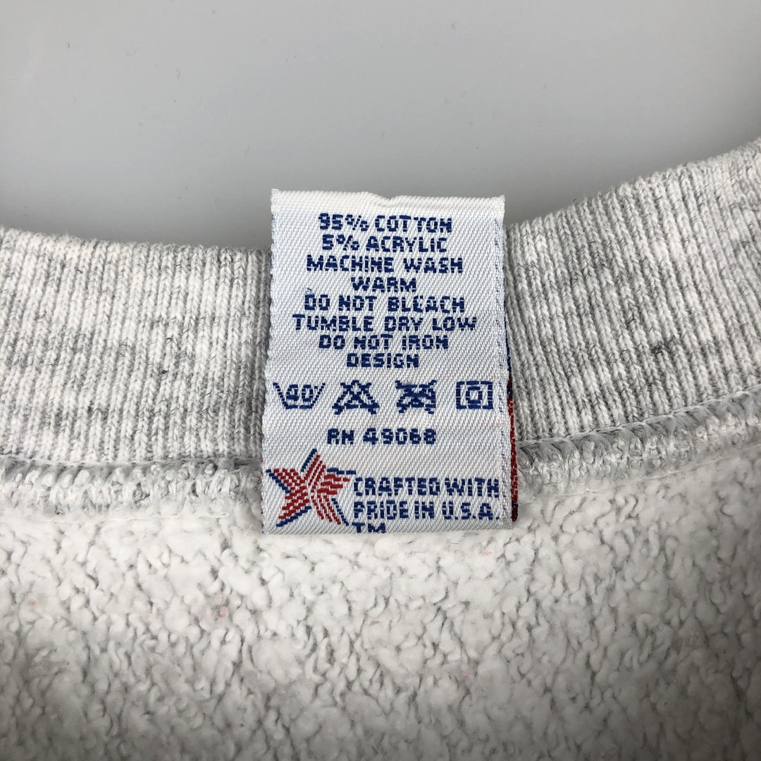 Vintage 90'S SOFFE SUPER SWEATS college sweatshirt, made in the USA, size L, men's cotton gray type Vintage Second Hand