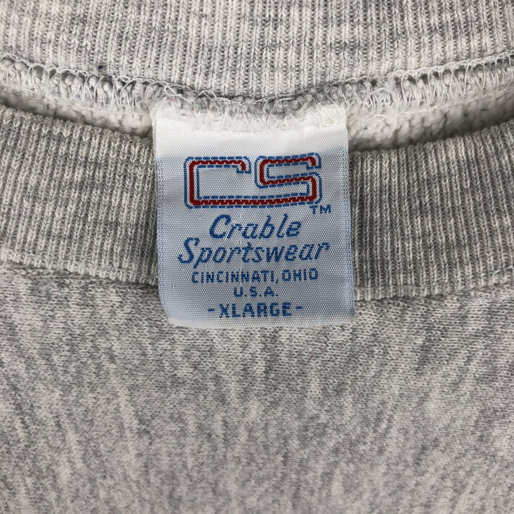 Vintage 90'S CS college sweatshirt, made in the USA, men's size XL unclear gray type Vintage Second Hand