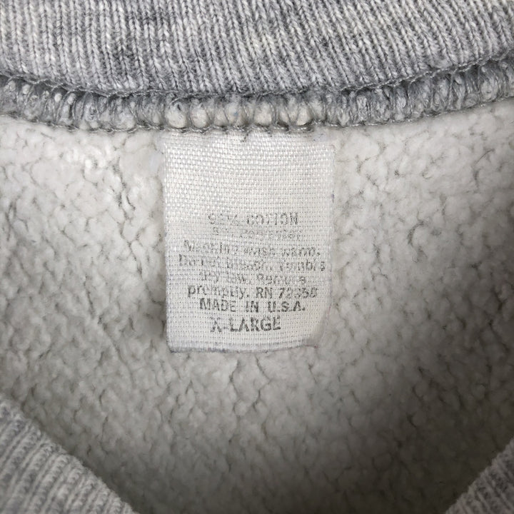 College sweatshirt, made in the USA, men's size XL cotton gray type Vintage Second Hand