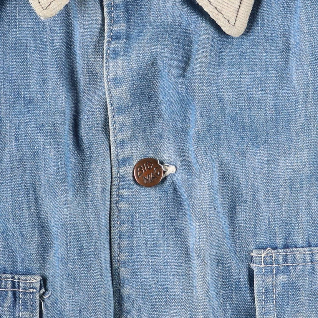 70'S JCPenney BIG MAC denim coveralls, men's XL size, vintage cotton blue type Vintage Second Hand
