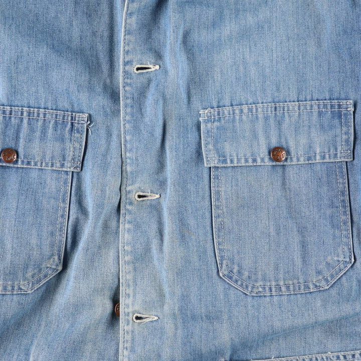 70'S JCPenney BIG MAC denim coveralls, men's XL size, vintage cotton blue type Vintage Second Hand