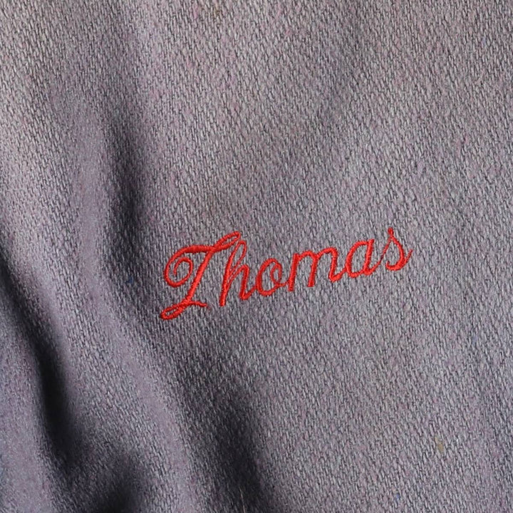 Vintage 70s-80'S Fordham Padded Varsity Jacket with Leather Sleeves and Wool Buttons, Men's Size L Genuine leather (sleeves) gray type Vintage Second Hand