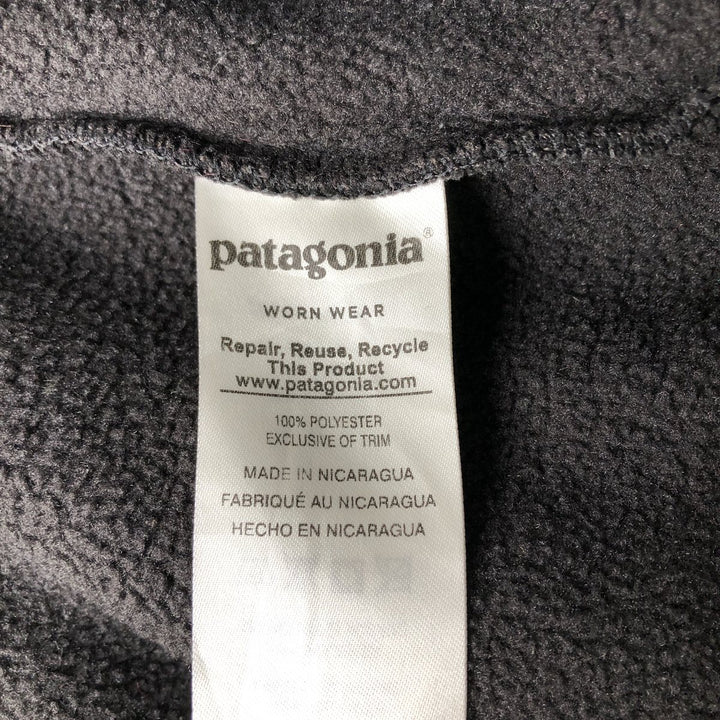 Patagonia Synchilla Snap-T 25455FA18 Half-Snap Fleece Pullover, Men's Size Small polyester black type Vintage Second Hand