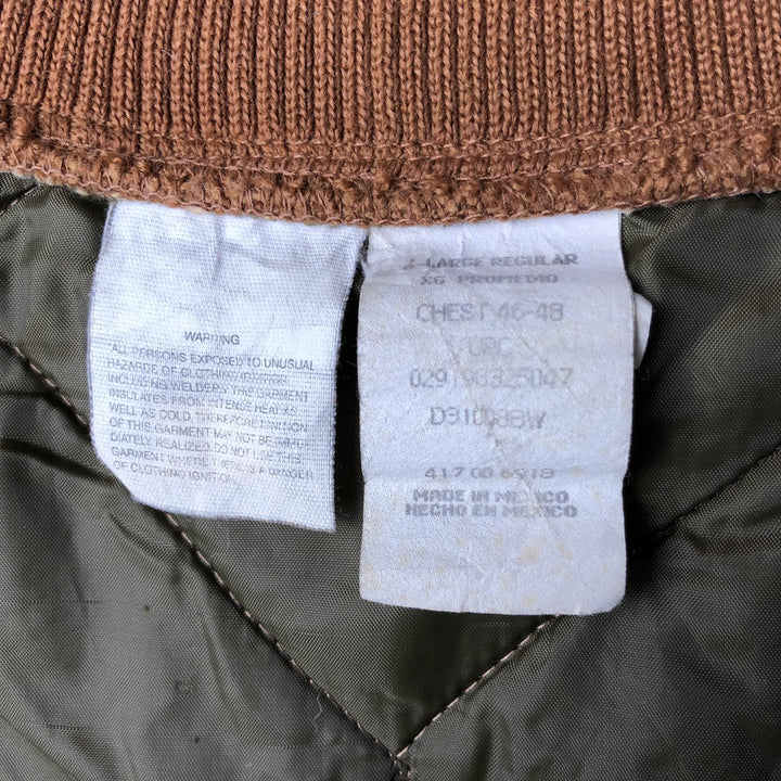 Duxbak Padded Duck Vest, Men's XL cotton beige type brown Vintage Second Hand