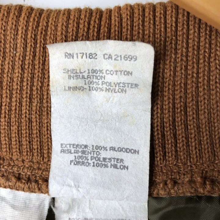 Duxbak Padded Duck Vest, Men's XL cotton beige type brown Vintage Second Hand
