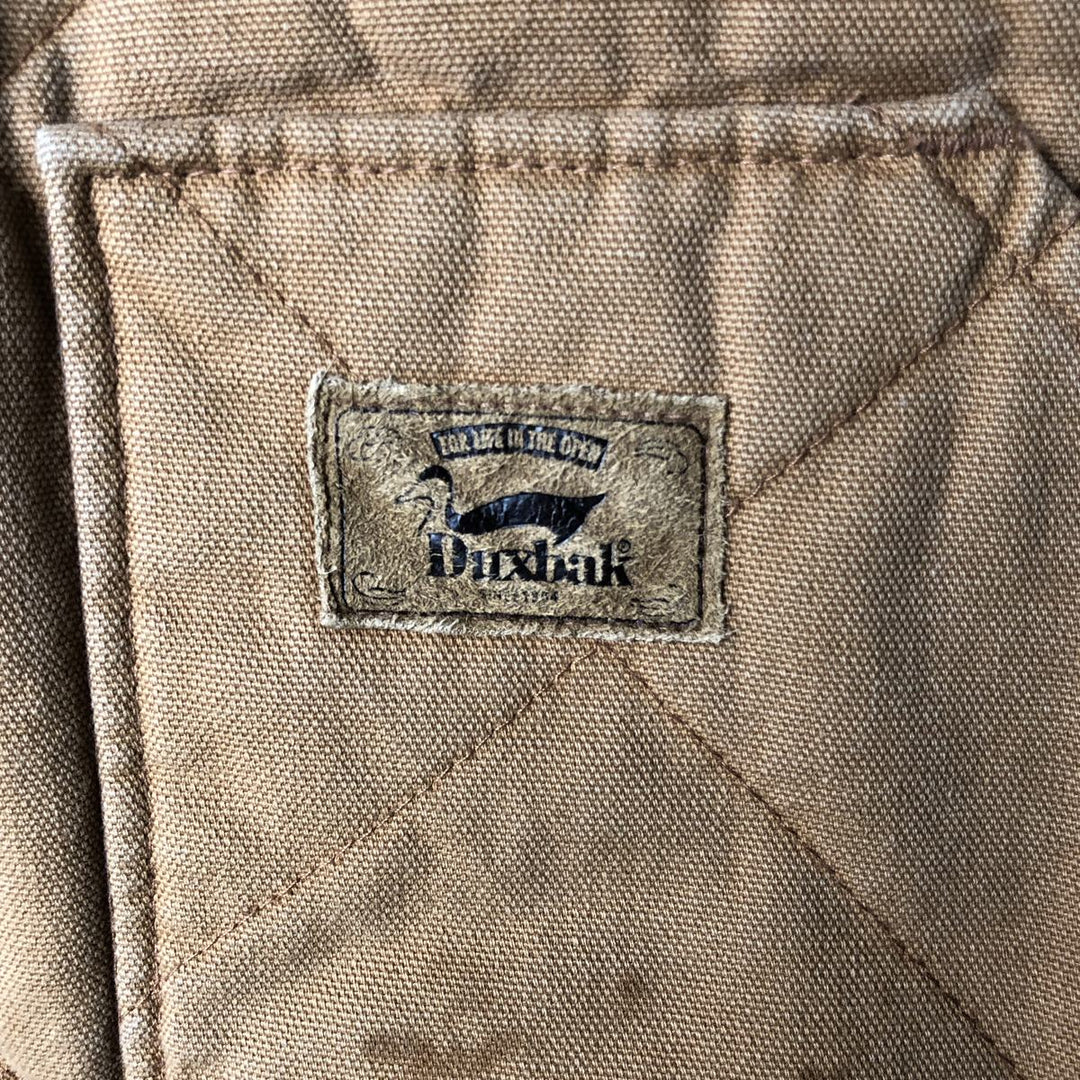 Duxbak Padded Duck Vest, Men's XL cotton beige type brown Vintage Second Hand