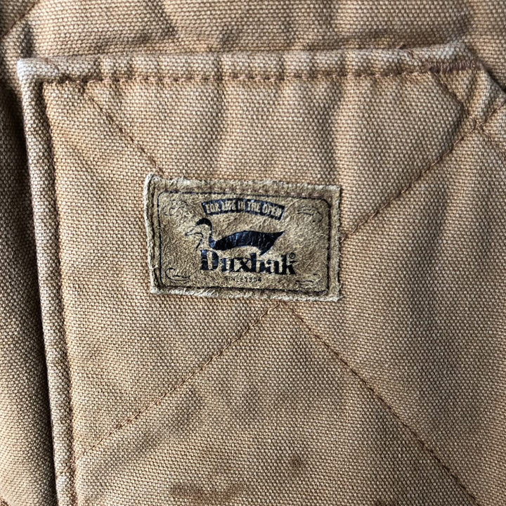 Duxbak Padded Duck Vest, Men's XL cotton beige type brown Vintage Second Hand