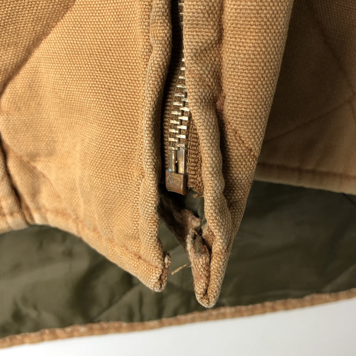 Duxbak Padded Duck Vest, Men's XL cotton beige type brown Vintage Second Hand