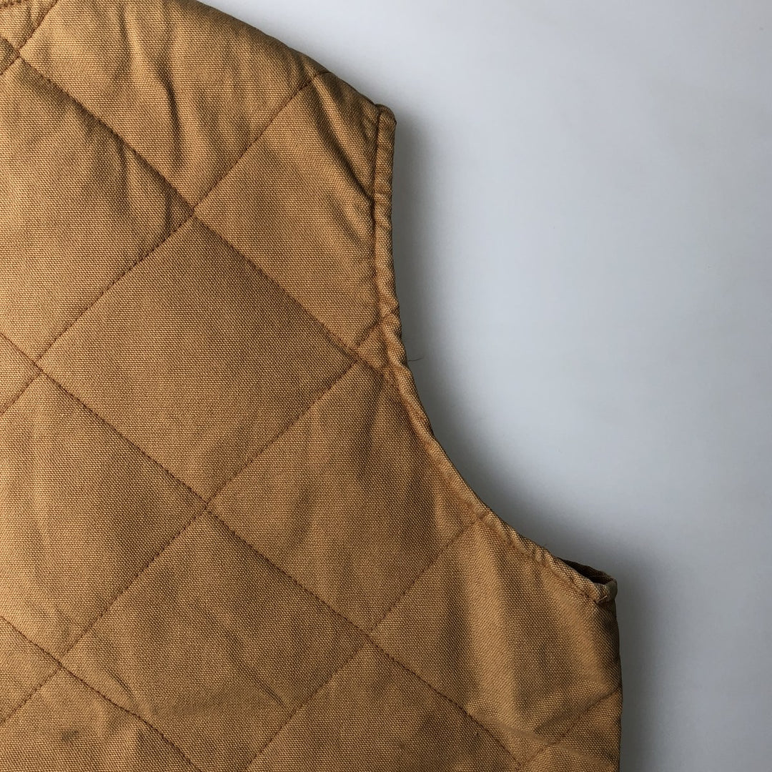 Duxbak Padded Duck Vest, Men's XL cotton beige type brown Vintage Second Hand