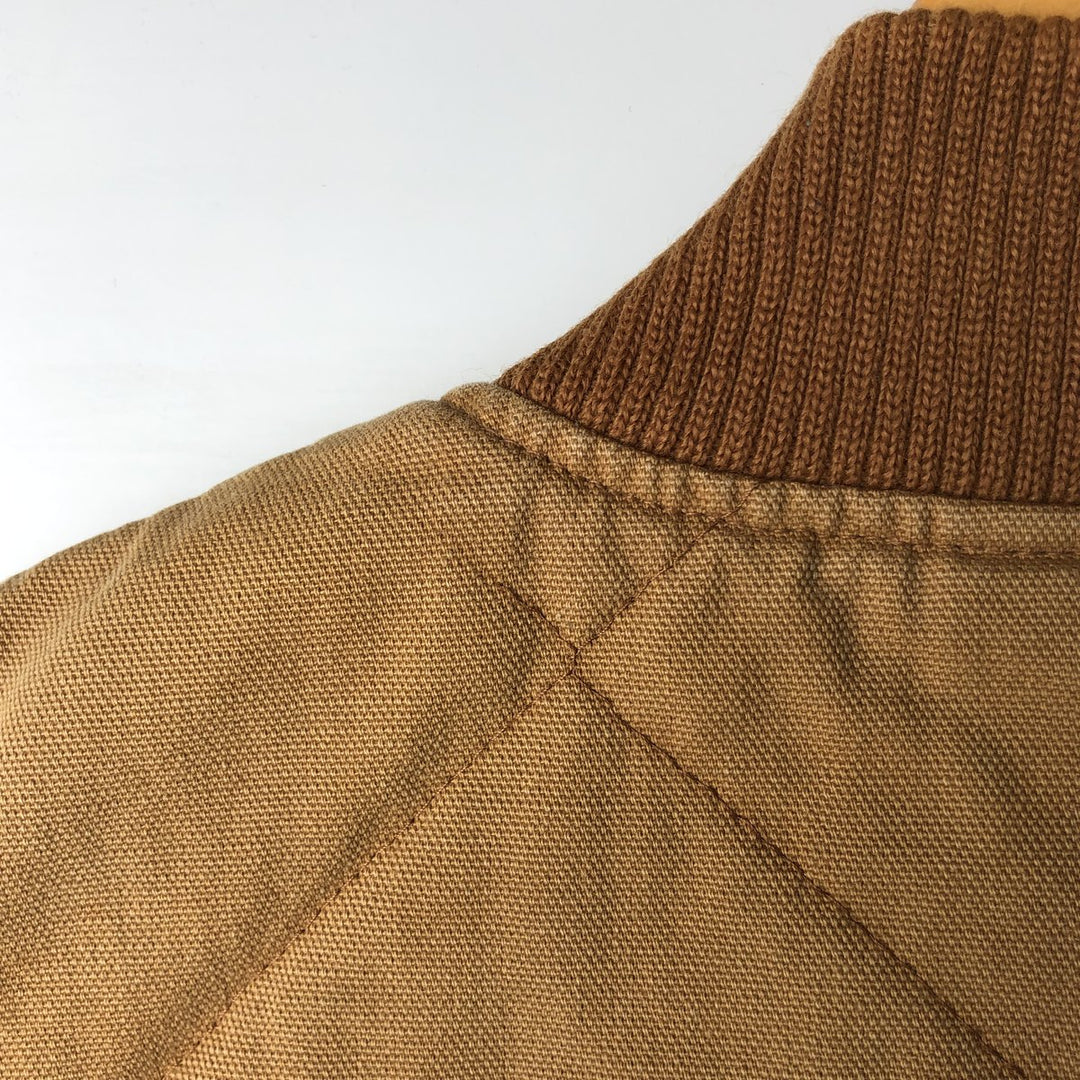 Duxbak Padded Duck Vest, Men's XL cotton beige type brown Vintage Second Hand