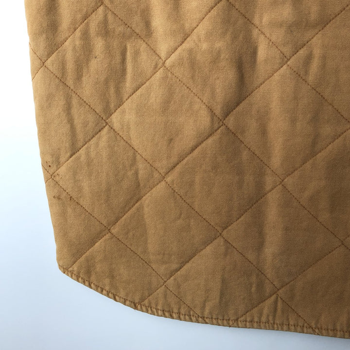 Duxbak Padded Duck Vest, Men's XL cotton beige type brown Vintage Second Hand