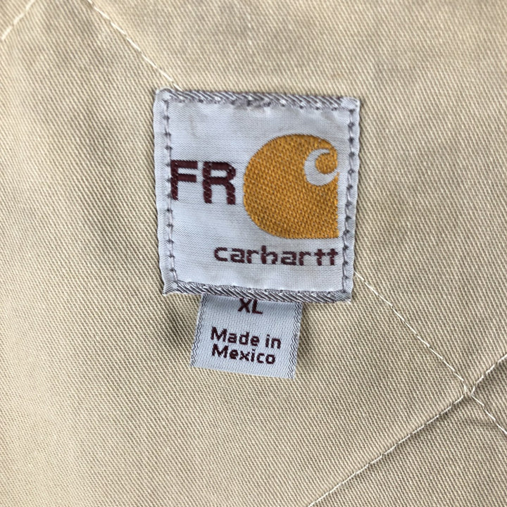 Carhartt FR Series Padded Duck Vest, Men's Size M (approx.) cotton beige type brown Vintage Second Hand