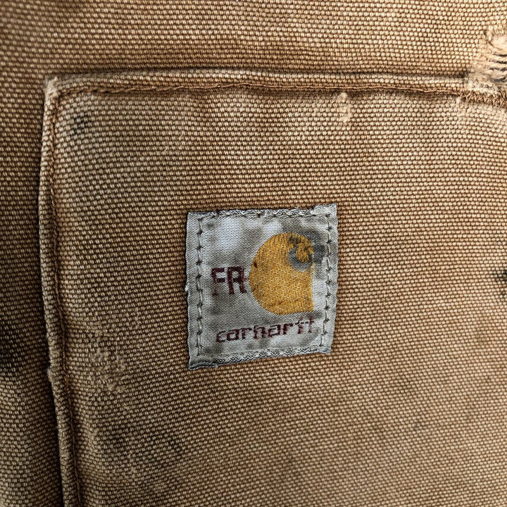 Carhartt FR Series Padded Duck Vest, Men's Size M (approx.) cotton beige type brown Vintage Second Hand