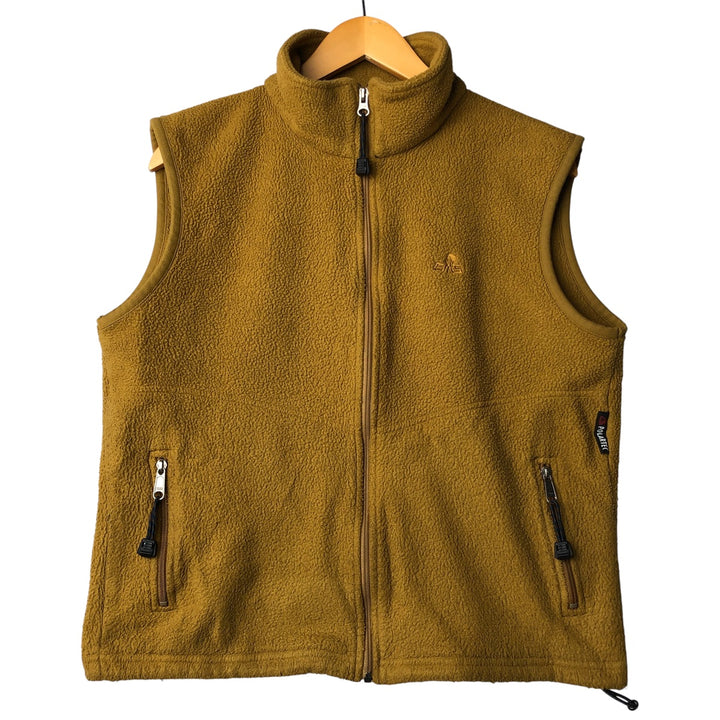 90'S Vintage EMS Fleece Vest, Women's Size Medium polyester ocher yellow type Vintage Second Hand