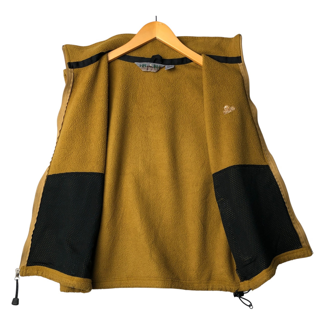 90'S Vintage EMS Fleece Vest, Women's Size Medium polyester ocher yellow type Vintage Second Hand