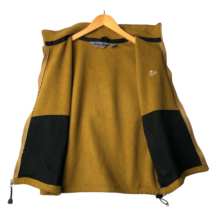 90'S Vintage EMS Fleece Vest, Women's Size Medium polyester ocher yellow type Vintage Second Hand