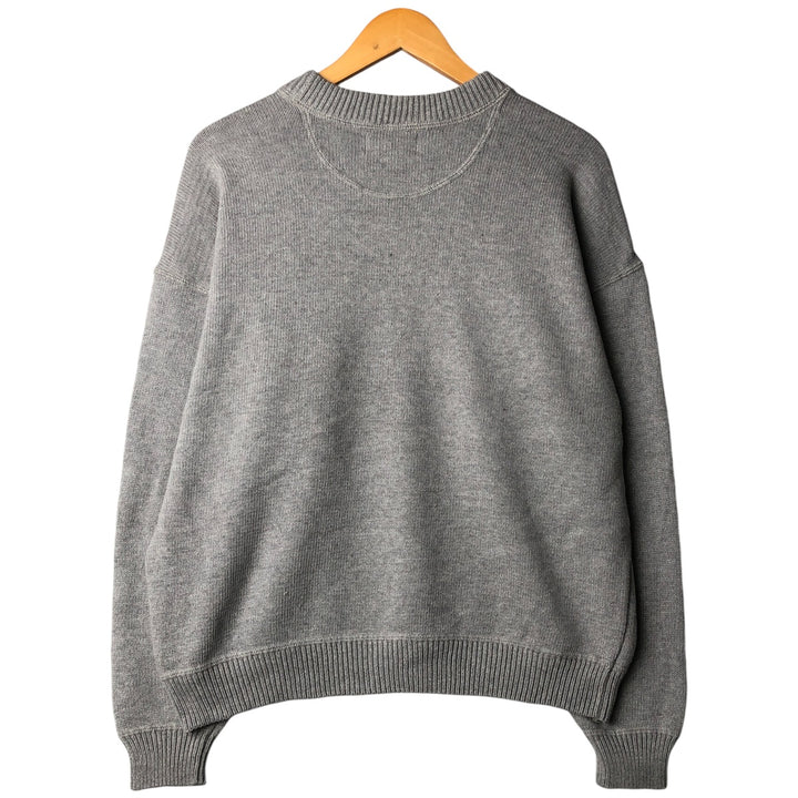 Vintage 80s-90'S Lands' End cotton knit sweater, made in the USA, size L, women's cotton gray type Vintage Second Hand