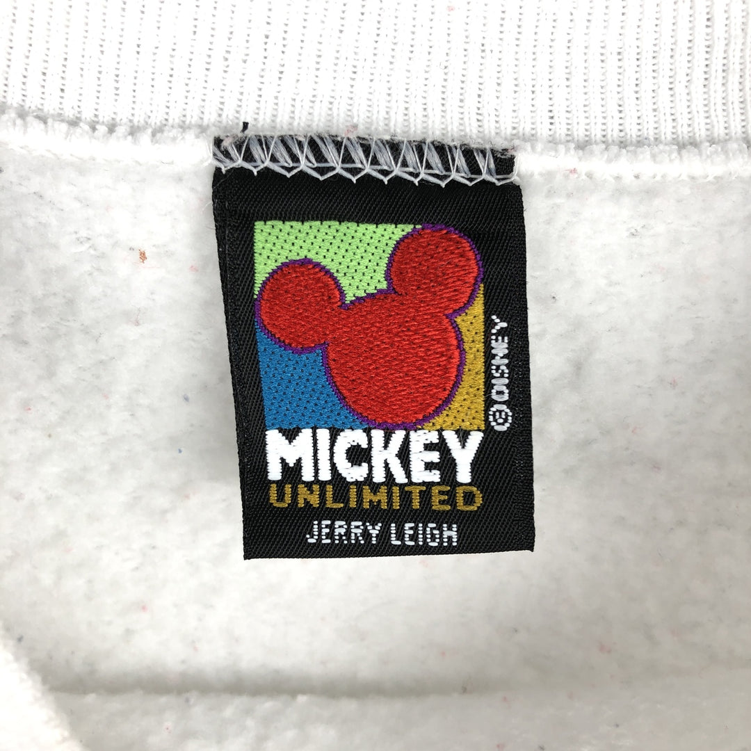 Vintage 90'S MICKY UNLIMITED Mickey Mouse character sweatshirt, Made in USA, Men's XL cotton white type Vintage Second Hand