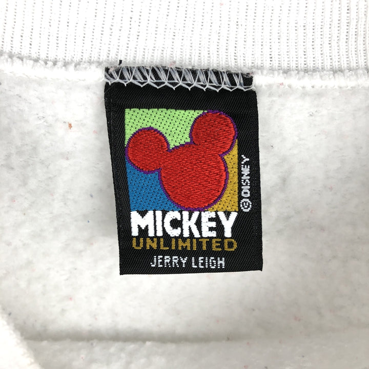 Vintage 90'S MICKY UNLIMITED Mickey Mouse character sweatshirt, Made in USA, Men's XL cotton white type Vintage Second Hand