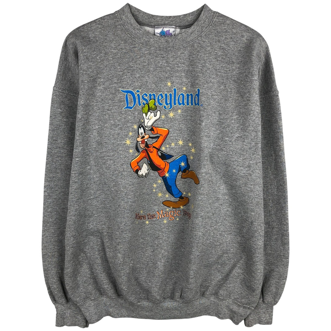 Disneyland GOOFY character sweatshirt, made in the USA, men's size XL cotton gray type Vintage Second Hand