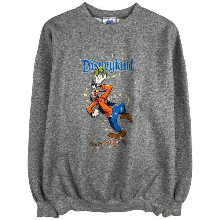 Disneyland GOOFY character sweatshirt, made in the USA, men's size XL cotton gray type Vintage Second Hand