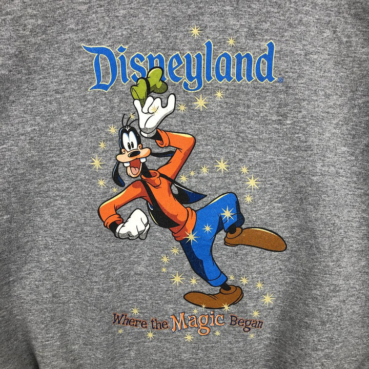 Disneyland GOOFY character sweatshirt, made in the USA, men's size XL cotton gray type Vintage Second Hand