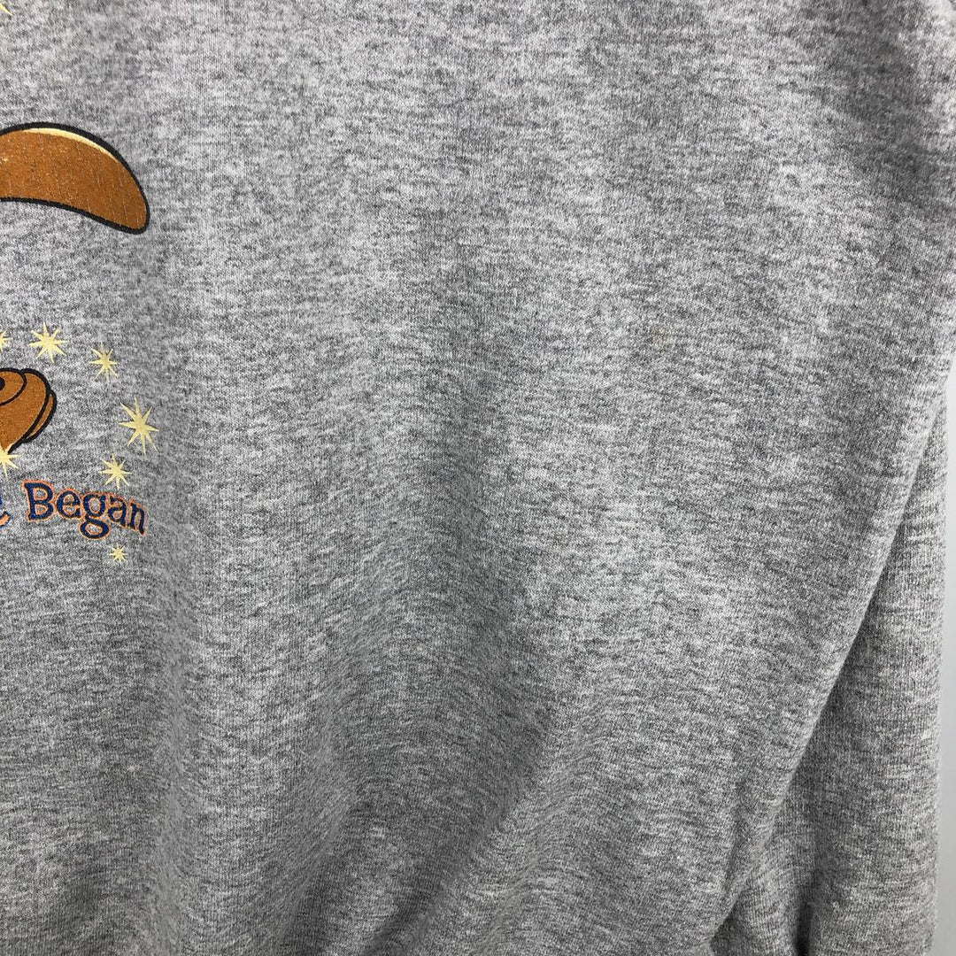 Disneyland GOOFY character sweatshirt, made in the USA, men's size XL cotton gray type Vintage Second Hand