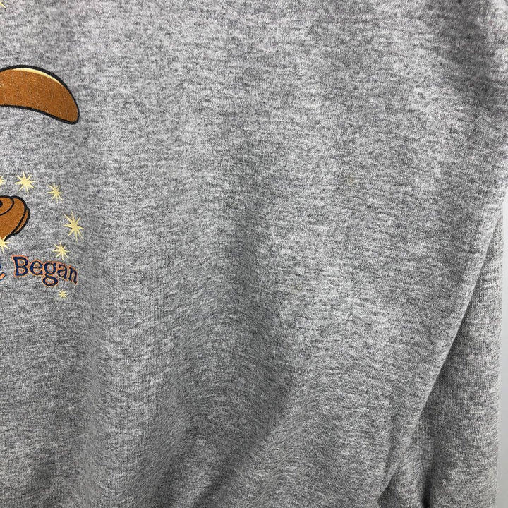 Disneyland GOOFY character sweatshirt, made in the USA, men's size XL cotton gray type Vintage Second Hand