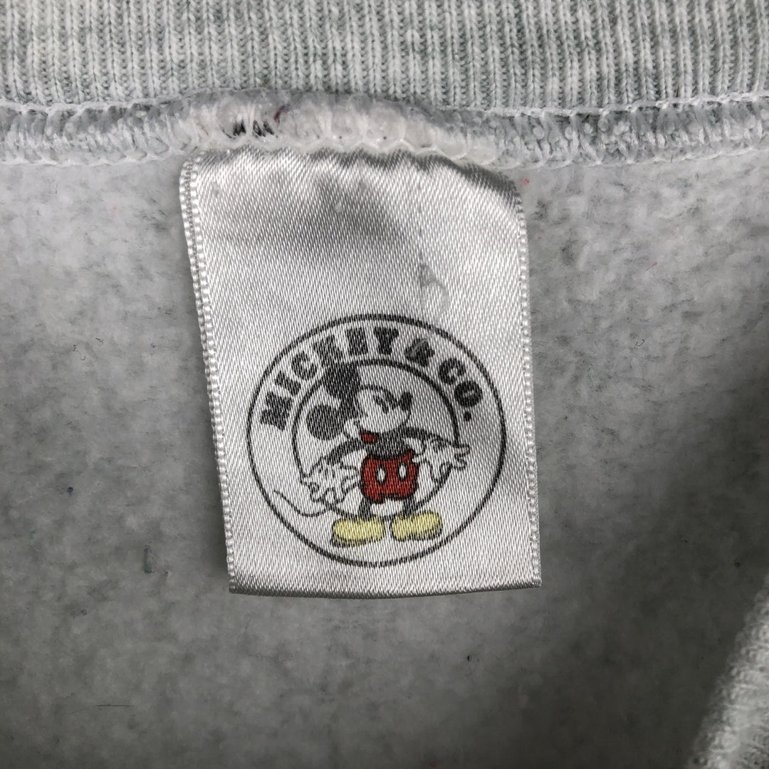 90'S Micky and Co. Mickey Mouse character sweatshirt, made in the USA, vintage, men's size XL cotton pale white type Vintage Second Hand
