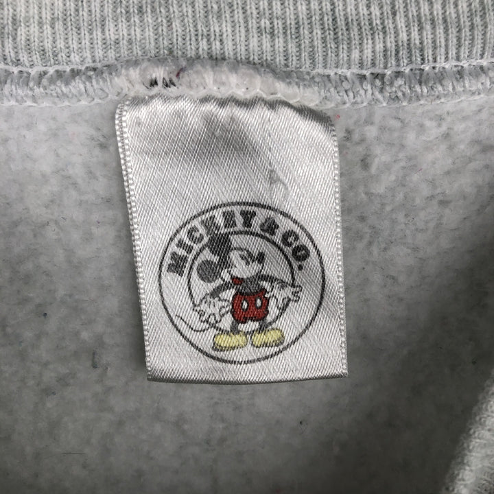 90'S Micky and Co. Mickey Mouse character sweatshirt, made in the USA, vintage, men's size XL cotton pale white type Vintage Second Hand