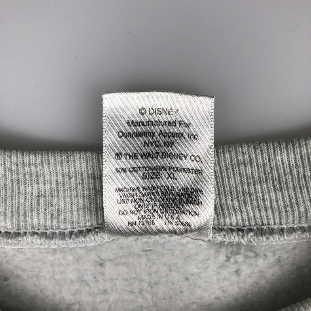 90'S Micky and Co. Mickey Mouse character sweatshirt, made in the USA, vintage, men's size XL cotton pale white type Vintage Second Hand