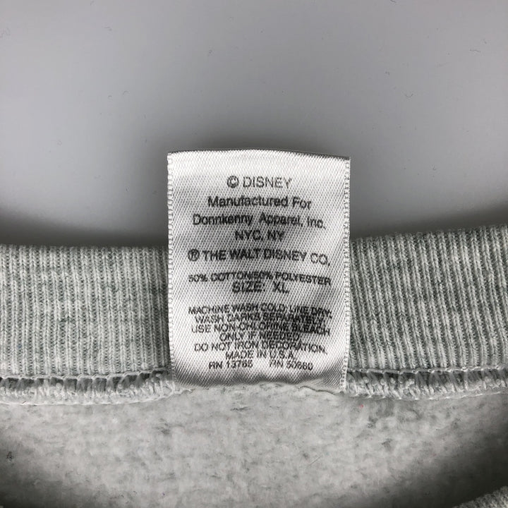 90'S Micky and Co. Mickey Mouse character sweatshirt, made in the USA, vintage, men's size XL cotton pale white type Vintage Second Hand