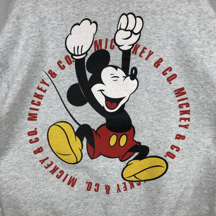 90'S Micky and Co. Mickey Mouse character sweatshirt, made in the USA, vintage, men's size XL cotton pale white type Vintage Second Hand