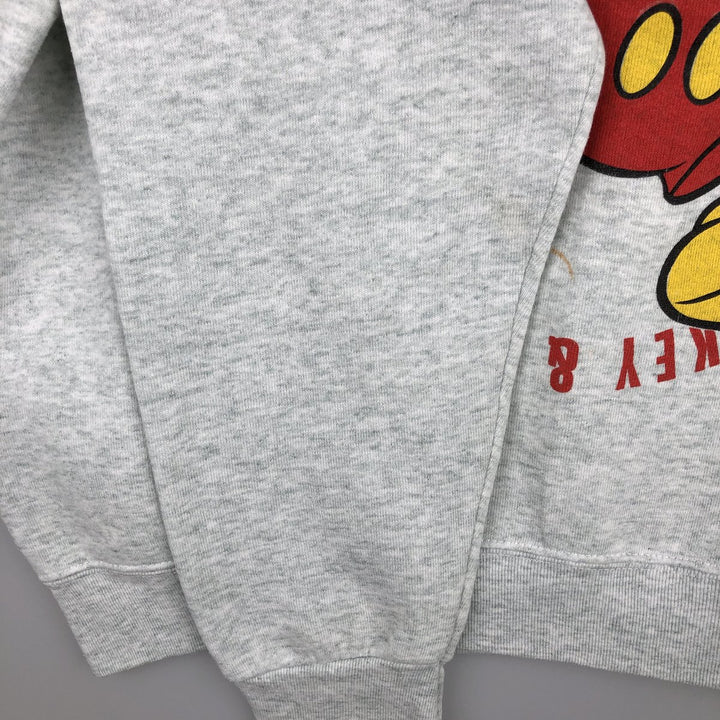 90'S Micky and Co. Mickey Mouse character sweatshirt, made in the USA, vintage, men's size XL cotton pale white type Vintage Second Hand