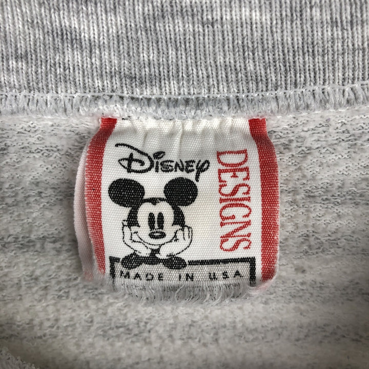 Vintage 90'S Disney Mickey Mouse striped sweatshirt, made in the USA, size XL. unclear gray type Vintage Second Hand